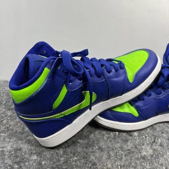 Nike Air Jordan 1 Retro High PS Kids Concord Electric Green Blue 705300-407 4.5Y - Picture 10 of 16